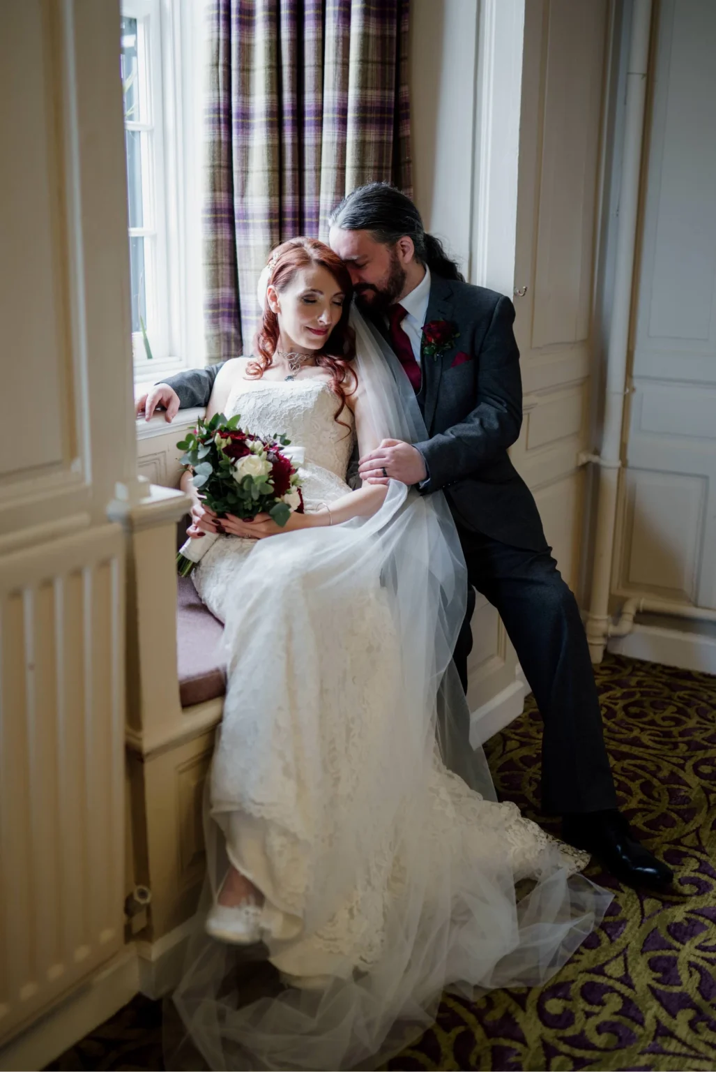 Ballygally castle romantic wedding